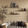 Floating Shelves with Edge for Wall, Wooden Wall Shelves for Bedroom Living Room Kitchen, Modern and Rustic Bathroom Shelves, Decor Floating Shelf for Storage - Image 4