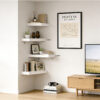 Mifurn 11.8'' Small Floating Shelves for Wall, Set of 2, White - Image 2