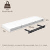 Mifurn 23.6'' Floating Shelves for Wall, Set of 2, White - Image 3