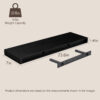 Mifurn 23.6'' Floating Shelves for Wall, Set of 2, Black - Image 3