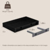 Mifurn 11.8'' Small Floating Shelves for Wall, Set of 2, Black - Image 3