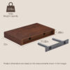 Mifurn 11.8'' Small Floating Shelves for Wall, Set of 2, Walnut - Image 3