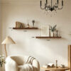 Mifurn 23.6'' Floating Shelves for Wall, Set of 2, Walnut - Image 2