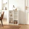 Mifurn 5-Cube Storage Organizer Bookcase, Bookshelf, White
