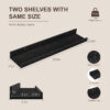 Mifurn 24'' Wood Floating Shelves for Wall Picture Ledge Shelves, Set of 2, Black - Image 3