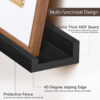 Mifurn 24'' Wood Floating Shelves for Wall Picture Ledge Shelves, Set of 2, Black - Image 2
