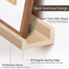 Mifurn 24'' Wood Floating Shelves for Wall Picture Ledge Shelves, Set of 2, Oak - Image 2