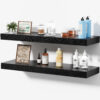 Mifurn 23.6'' Floating Shelves for Wall, Set of 2, Black