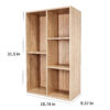 Mifurn 5-Cube Storage Organizer, Open Shelf Multipurpose Bookcase with Closed Back Panel, Wooden Bookshelf for Bedroom Living Room Office, Oak - Image 7