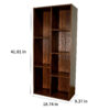 Mifurn 7-Cube Storage Organizer, Cube Bookcase with Closed Back Panel, Open Shelf Bookshelf for Bedroom Living Room Office, Walnut - Image 5