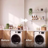 Mifurn 2-Tier Floating Shelves for Wall, 23.6" Adjustable Wall Track Wood Shelves, White - Image 6