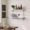 Mifurn 2-Tier Floating Shelves for Wall, 23.6" Adjustable Wall Track Wood Shelves, White - Image 5