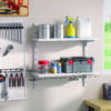 Mifurn 2-Tier Floating Shelves for Wall, 23.6" Adjustable Wall Track Wood Shelves, White - Image 4