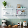 Mifurn 2-Tier Floating Shelves for Wall, 23.6" Adjustable Wall Track Wood Shelves, White - Image 3